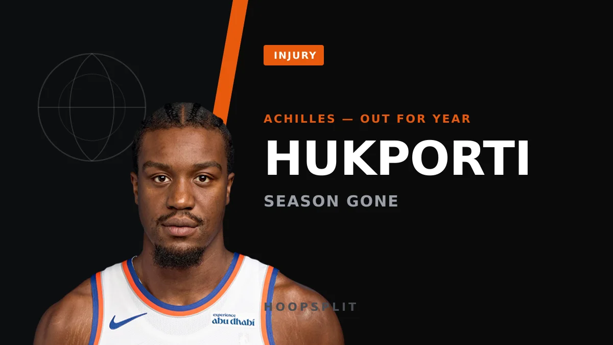 Ariel Hukporti Out for Season With Torn Achilles in Sixers Debut Year