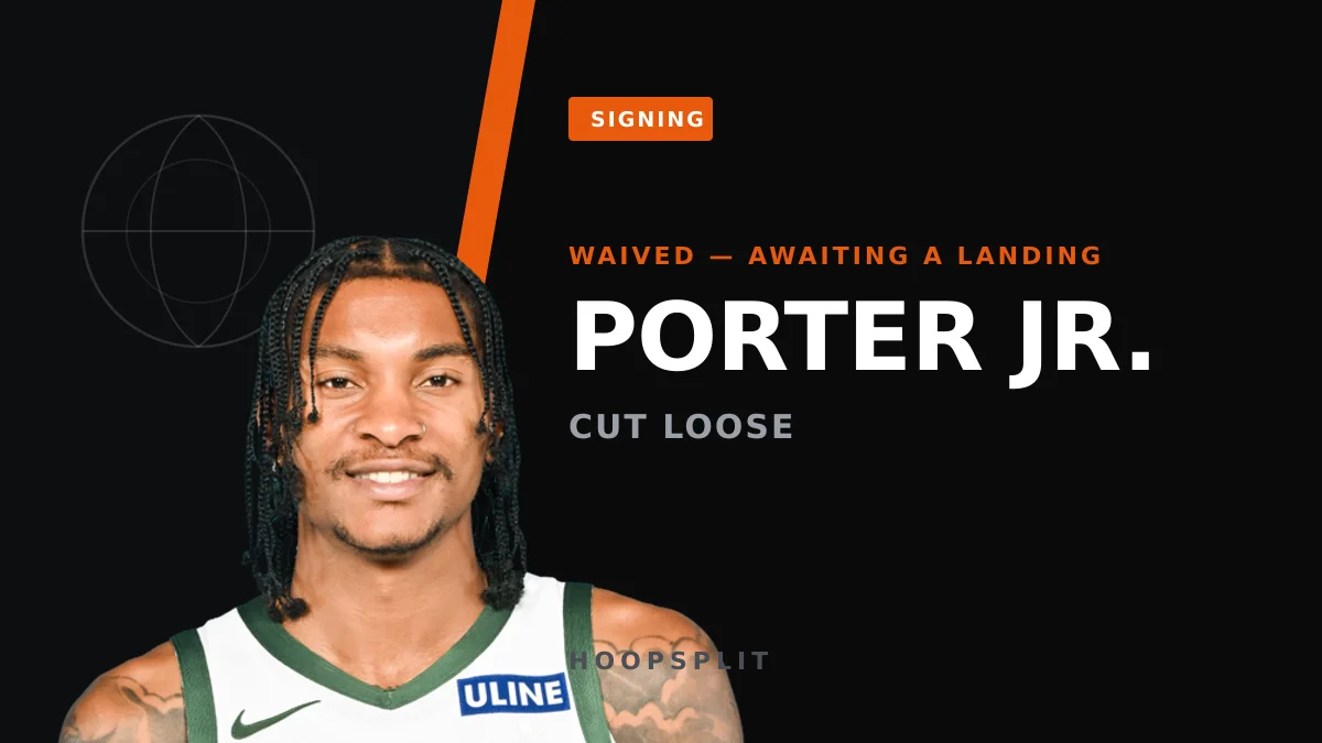 Bucks Waive Kevin Porter Jr. — A Top-32 Fantasy Guard Hits Waivers