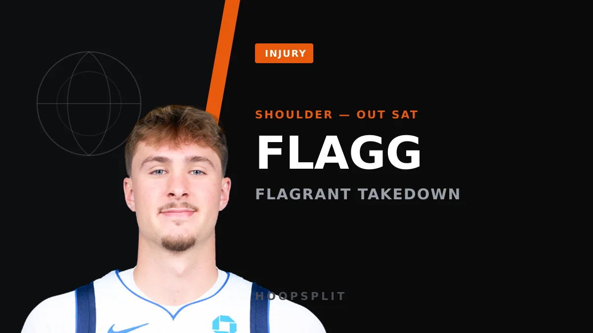 Cooper Flagg Sprains Shoulder on Nesmith Flagrant, Set to Miss Two Games