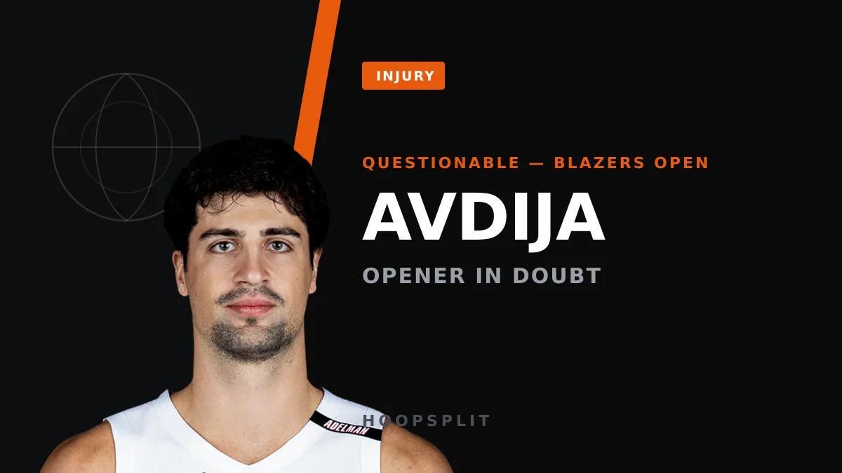 Deni Avdija Questionable for Blazers Opener, Could Unlock Three-Guard Lineup