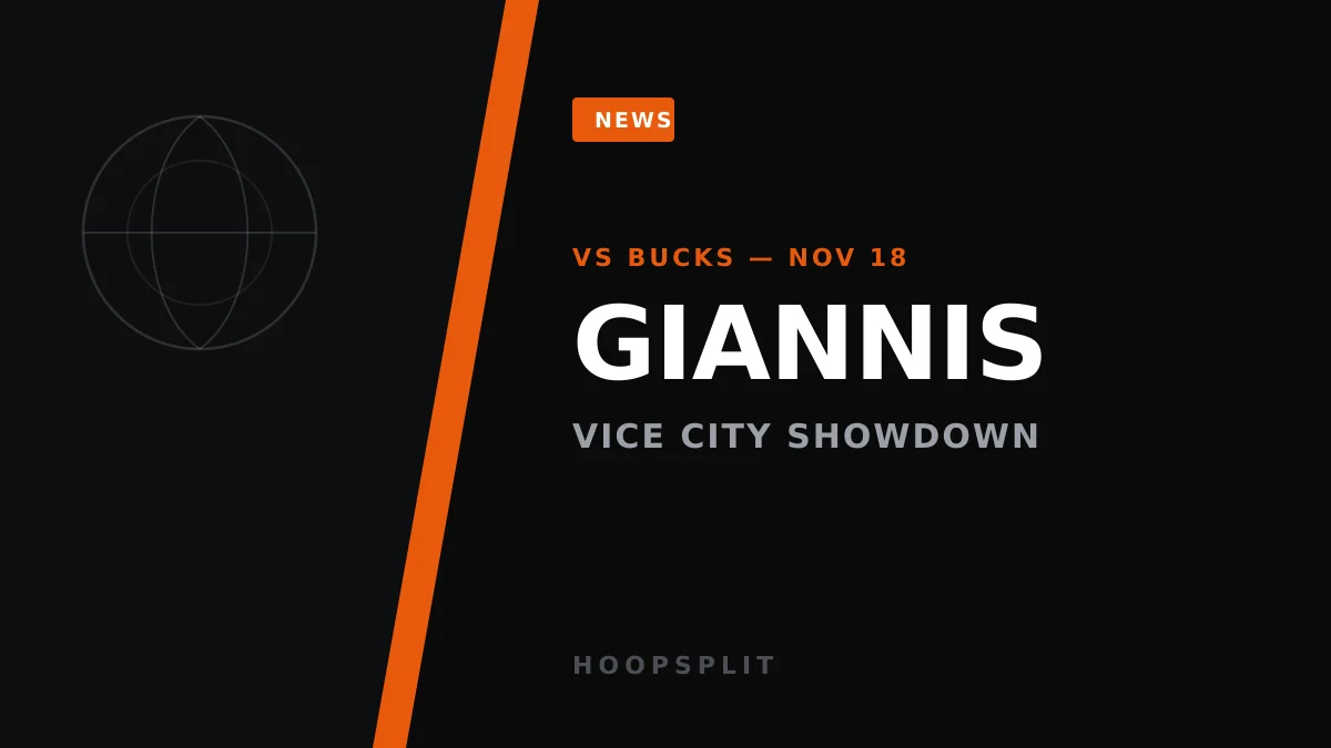 Heat Turn Giannis' Bucks Reunion Into a 'GTA 6' Spectacle on Nov. 18