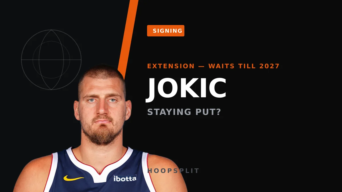 Jokic Signals He'll Sign Nuggets Extension in 2027, Easing Fantasy Fears