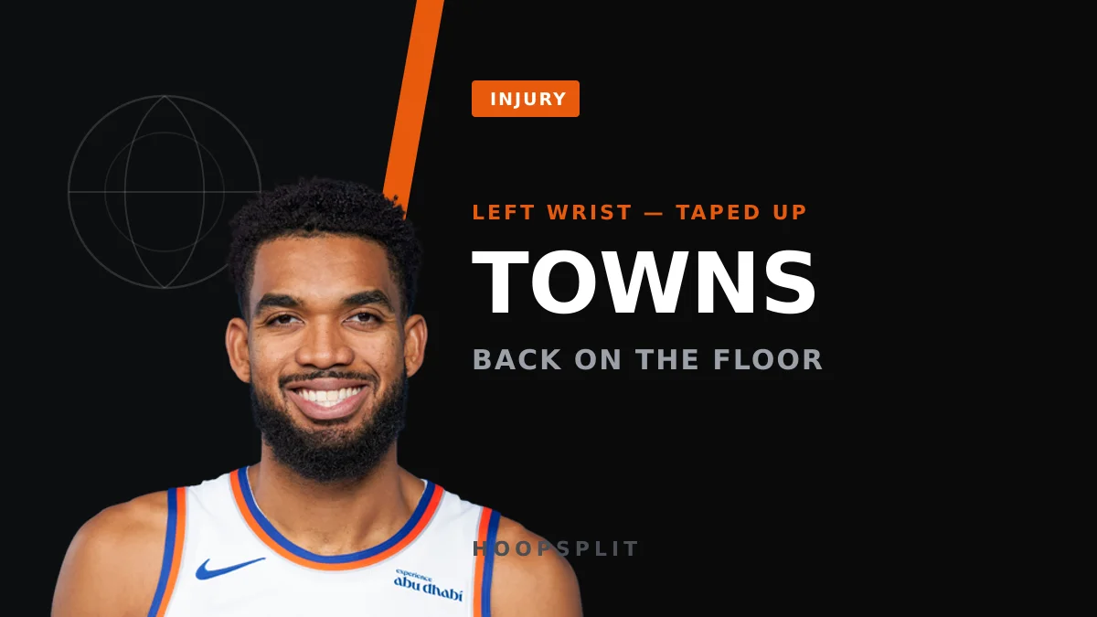 Karl-Anthony Towns Hurts Left Wrist vs. Bulls, Returns Taped Up