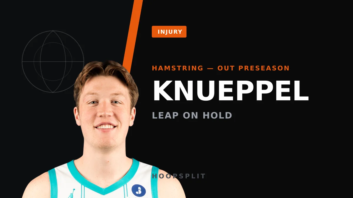 Kon Knueppel's Hamstring Puts His Sophomore Leap on Ice to Open 2026-27
