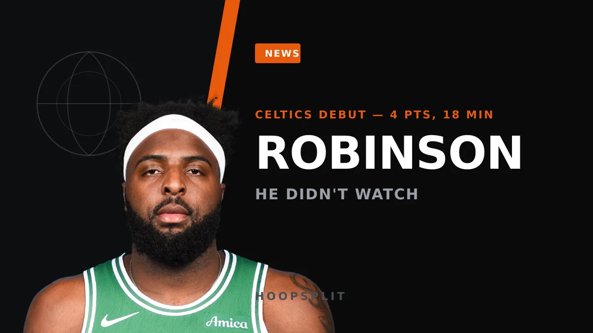 Mitchell Robinson's Celtics Debut Flops as He Skips Knicks' Ring Night