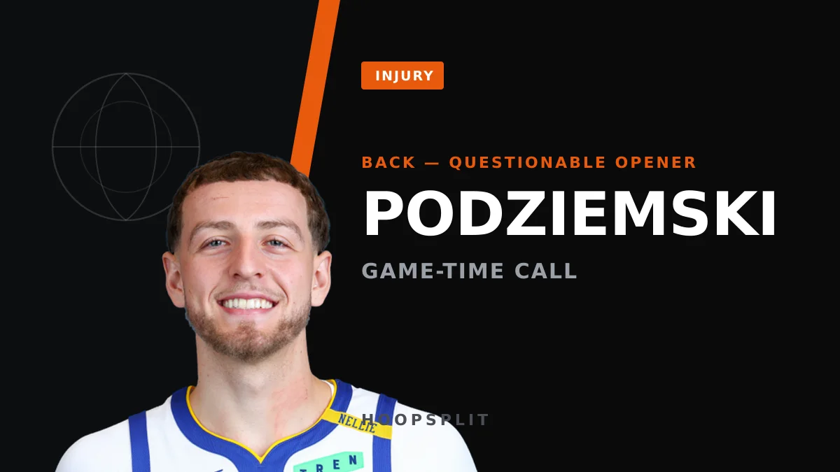 Podziemski, Bassey Both Questionable for Warriors' Opener vs. Lakers