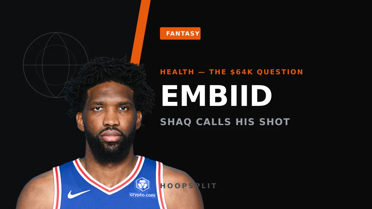 Shaq Guarantees a Healthy Joel Embiid — Should Fantasy Managers Buy It?
