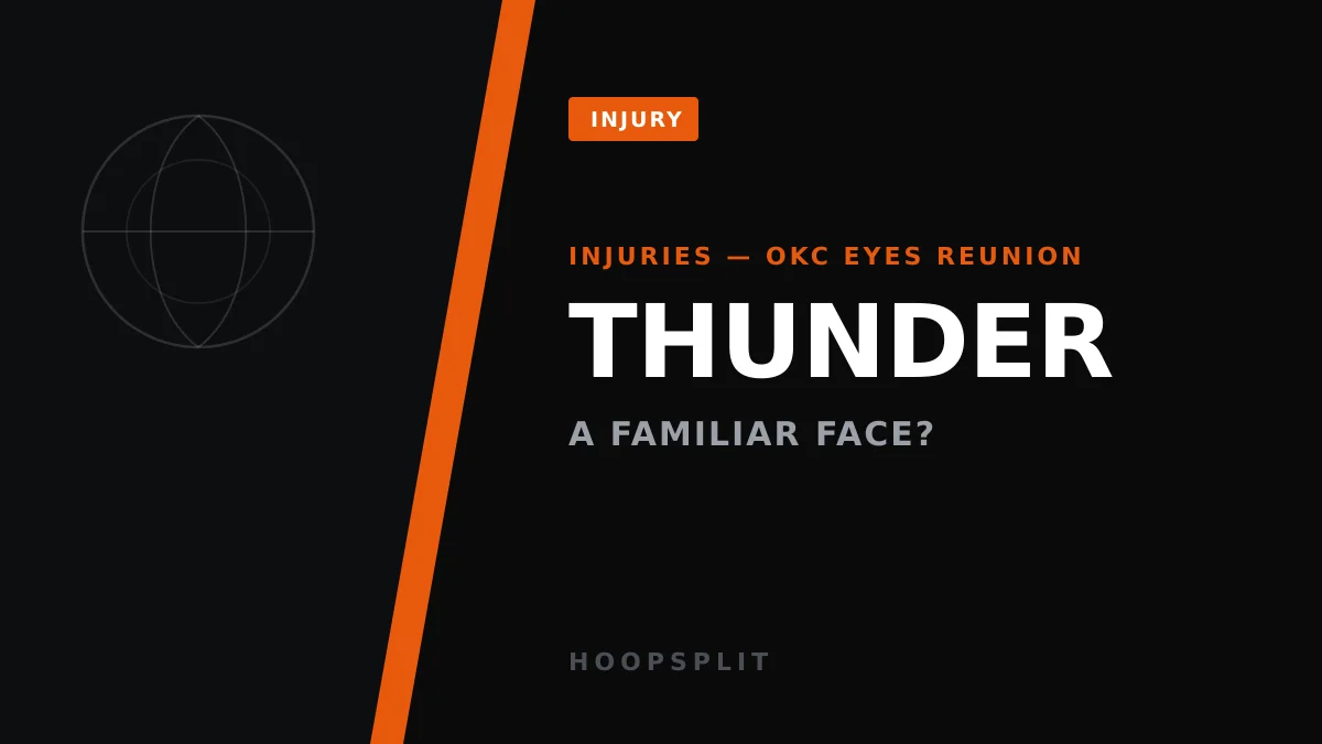 Thunder's Injury Crisis Has OKC Eyeing a Reunion — Here's Who Fits