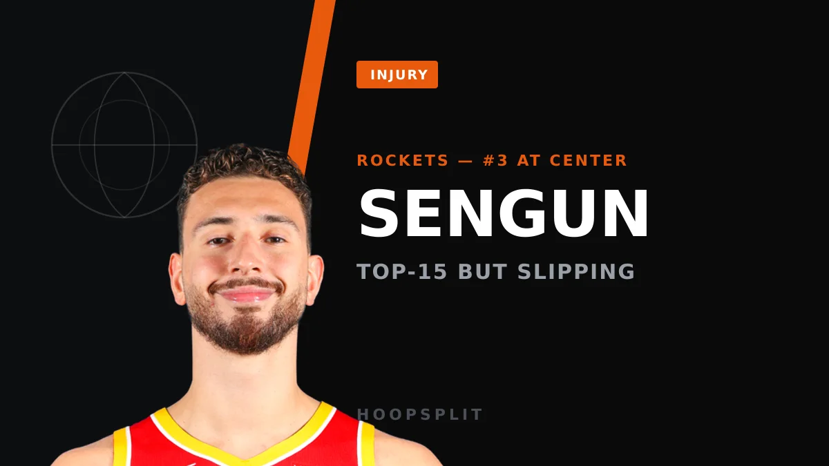 Thunder, Spurs Own the West Tiers — But Sengun Is the Fantasy Question